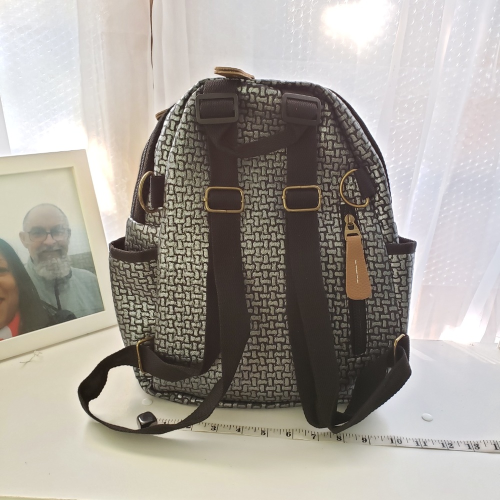 B/S Vegan Leather Multi-Function Backpack - image 3